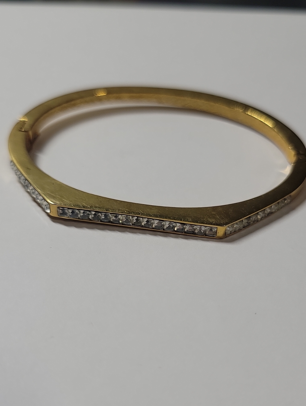 Gold-Tone Crystal Accent Bangle Bracelet - Women